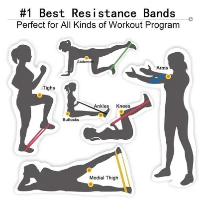 Treeningkummide komplekt „loop“, 5 tk, fitnessiks, pilatese ja kükkide jaoks 3