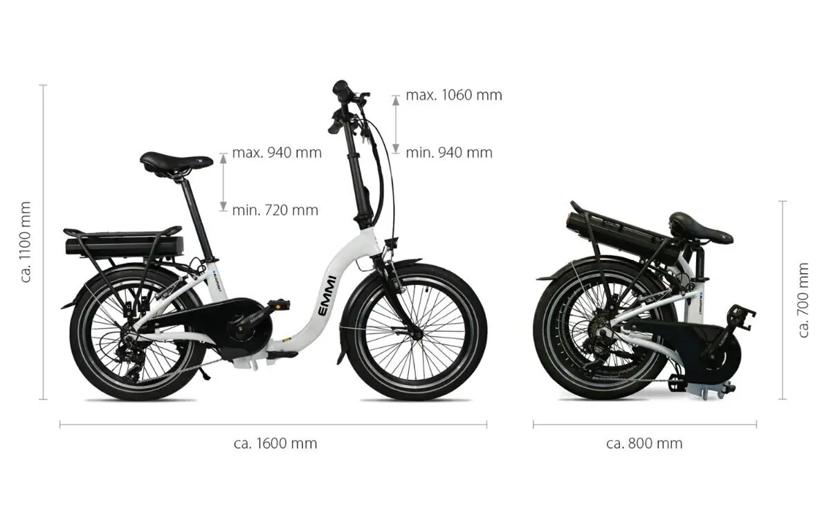 Blaupunkt Emmi 20" – vélo électrique pliant, blanc 3