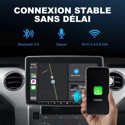 Adaptateur CarPlay et Android Auto sans fil 2 en 1 WirelessDongle 3