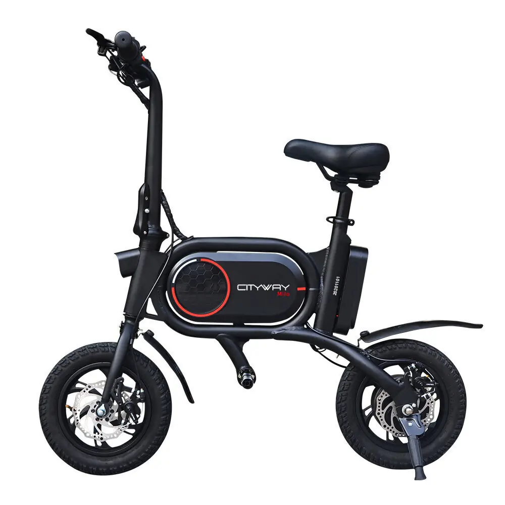 Cityway Milo 12" – kokkupandav elektrisõiduk, must