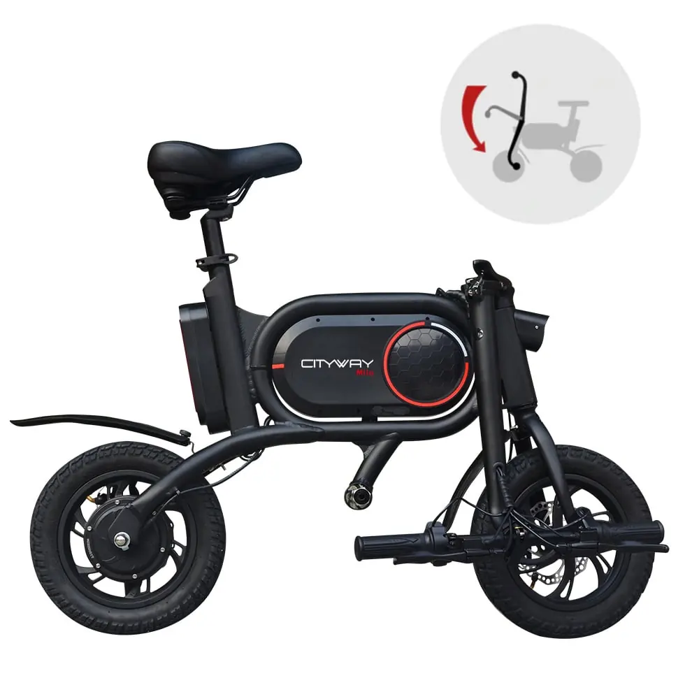 Cityway Milo 12" – kokkupandav elektrisõiduk, must 14