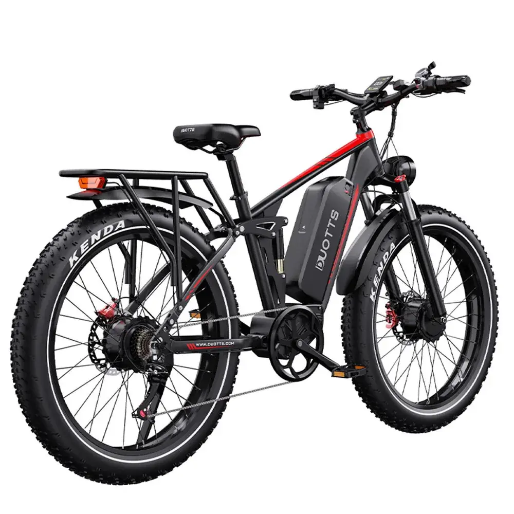 Duotts S26 26" – full-suspension fat-tyre electric rideable, black/red 3