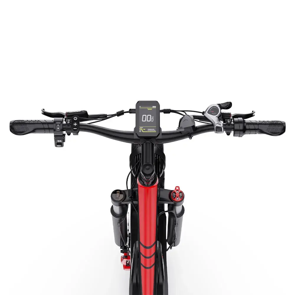 Duotts S26 26" – full-suspension fat-tyre electric rideable, black/red 4