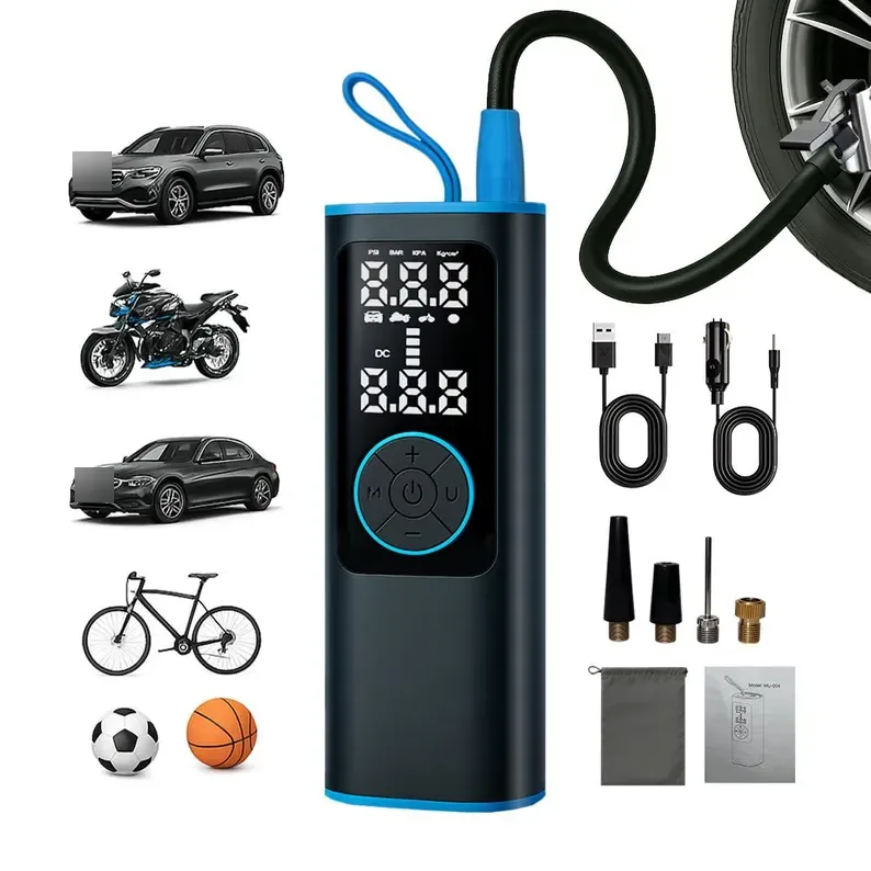 Digitaalne rehvipump MJ-004 akupangaga 6000 mAh ja LED-tulega