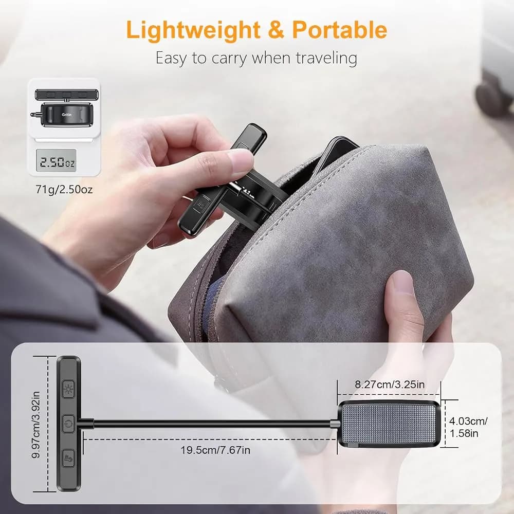 Gritin clip-on reading light, 19 LEDs, 3 colour modes, rechargeable 5