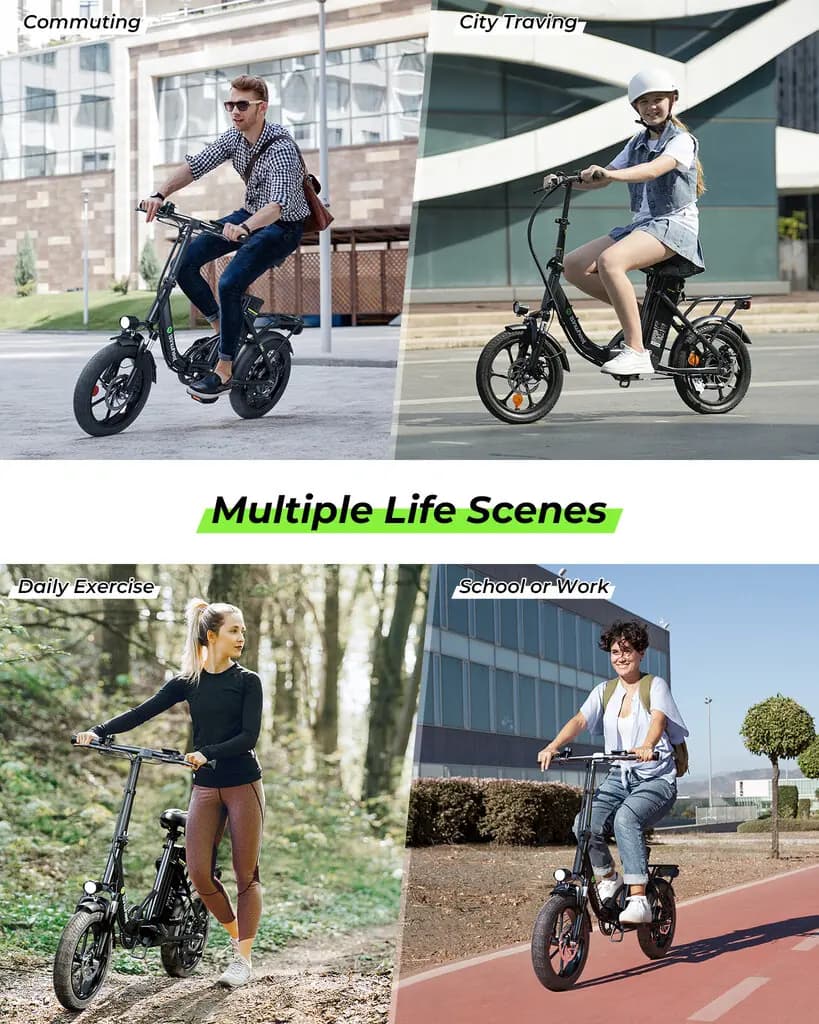 Isinwheel U4 16" – kokkupandav elektrisõiduk, must 4