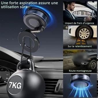 Magnetiline telefonihoidik KINGCENTON, vaakumiminapp, kokkupandav, MagSafe-ühilduv 4