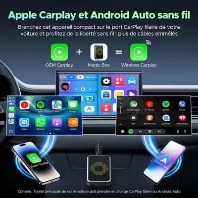 AI-Box Magic Box juhtmevaba CarPlay ja Android Auto, videorakendused 3