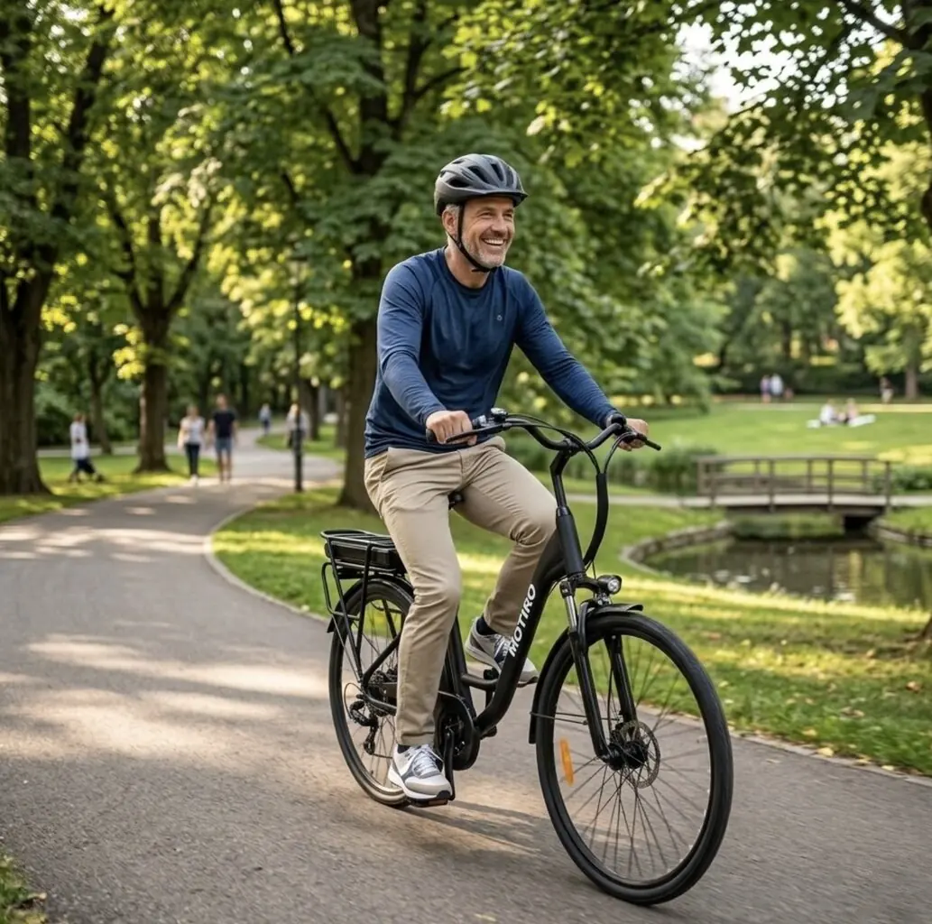 Motiro M9 28" – elektrisõiduk linnaratta stiilis, must 4