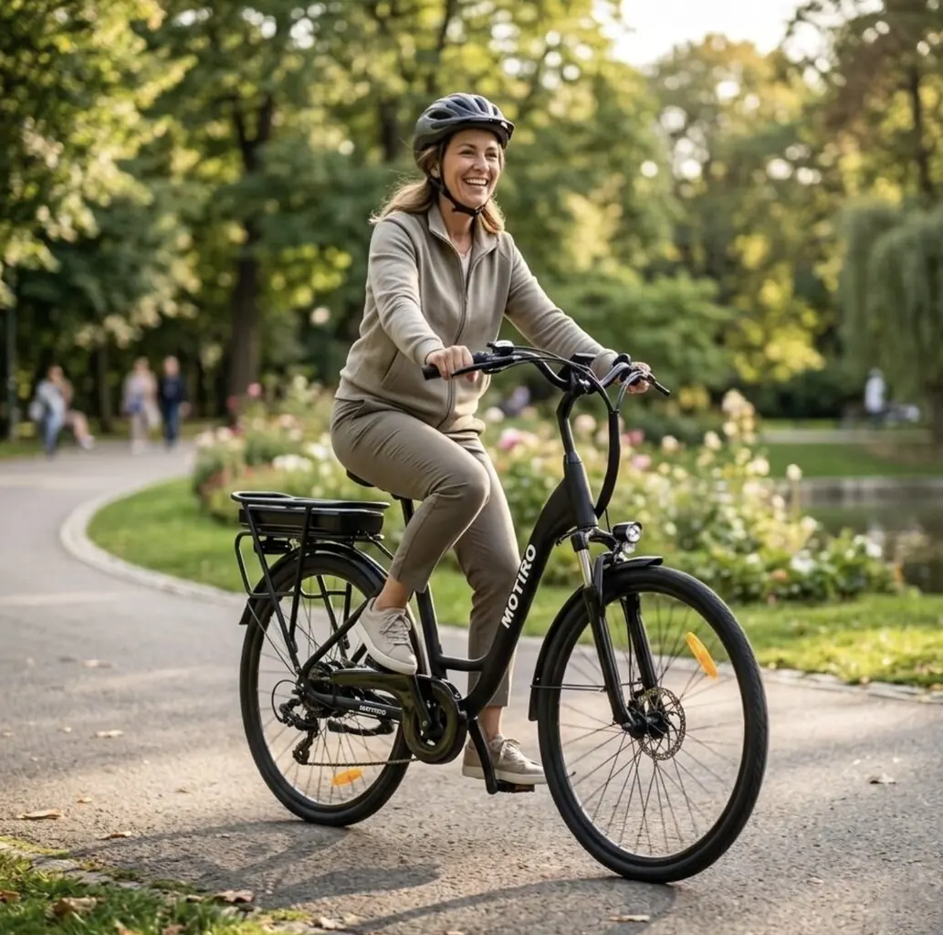 Motiro M9 28" – elektrisõiduk linnaratta stiilis, must 5