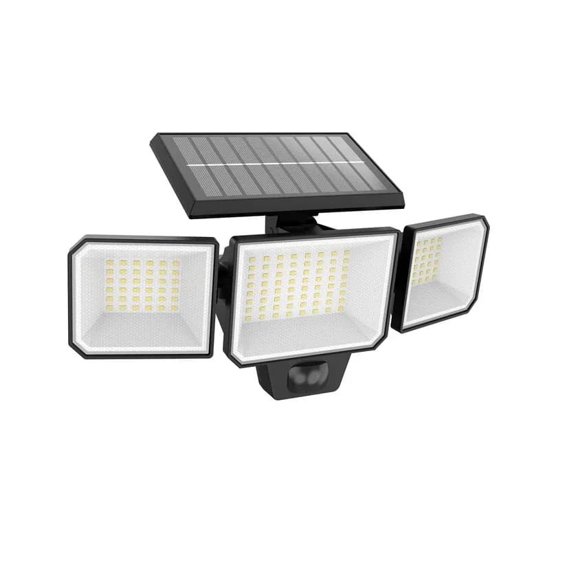Päikesepaneeliga LED-seinavalgusti Philips Nysil, 3 valgustit, anduriga, must