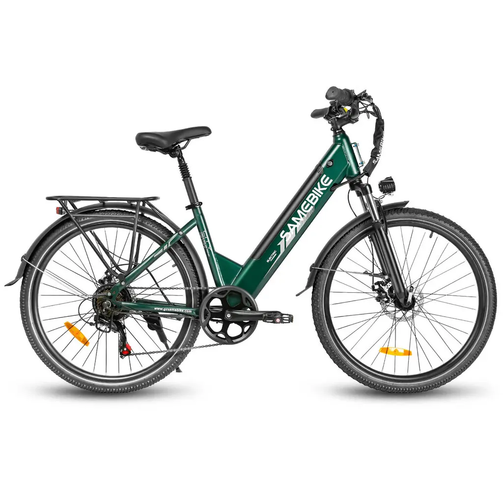 Samebike RS-A01 Pro-T 26" – elektrisõiduk linnaratta stiilis, roheline 2