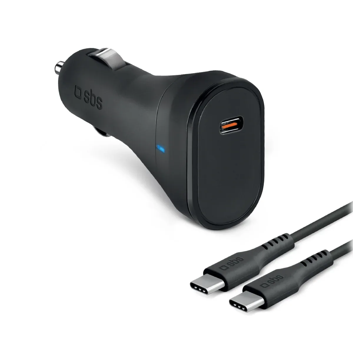 Autolaadija SBS 65 W Power Delivery + USB-C kaabel 2 m