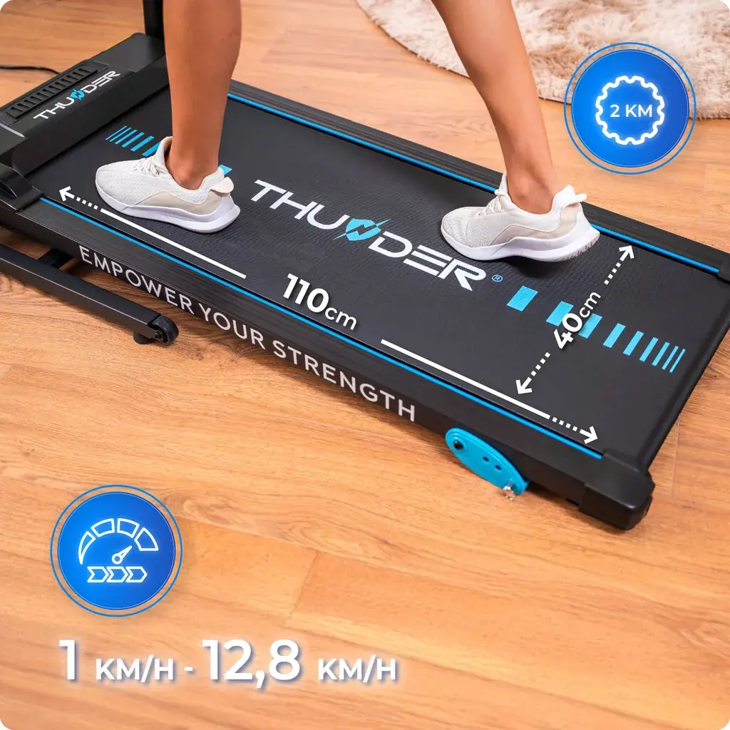 Elektriline jooksulint THUNDER G8000, 1–12,8 km/h, kokkupandav 4