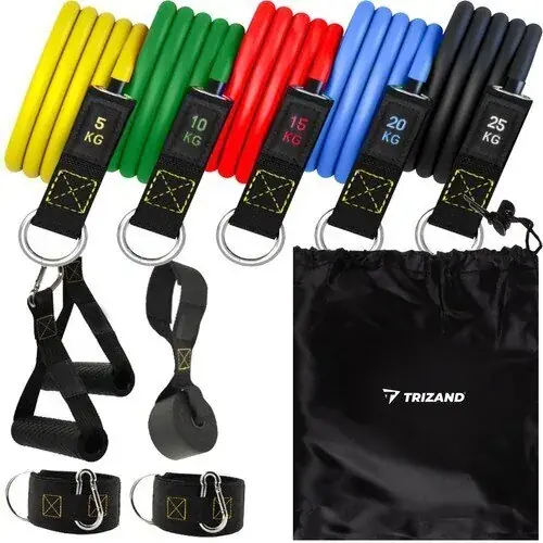 Treeningkummide komplekt Trizand, 5 takistust (5–25 kg)