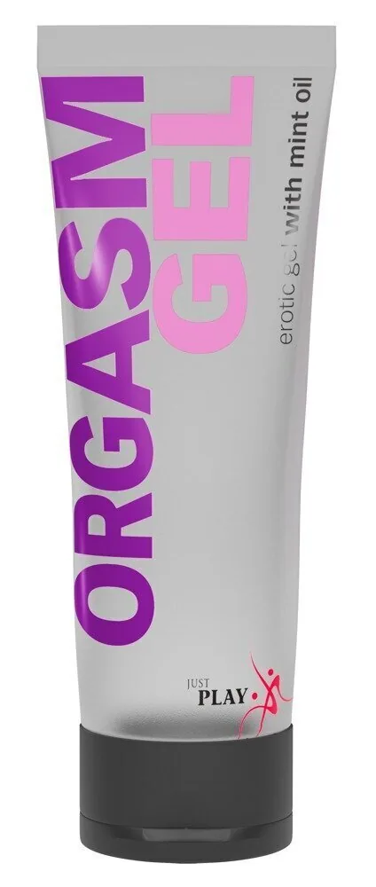 Erootiline geel piparmündiõliga Just Play Orgasm Gel, 80 ml
