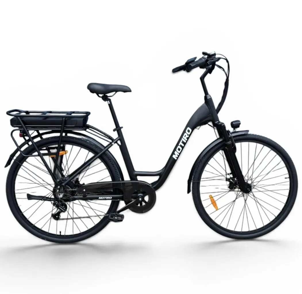 Motiro M9 28" – elektrisõiduk linnaratta stiilis, must