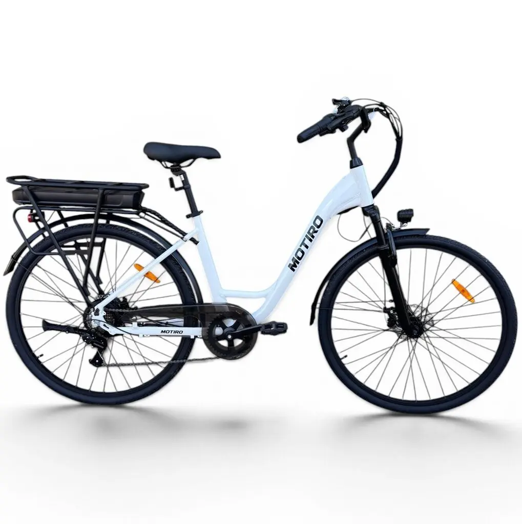 Motiro M9 28" – elektrisõiduk linnaratta stiilis, valge